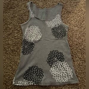 Floral Gray Tank Top